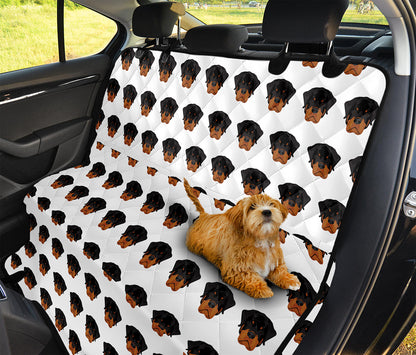 Rottweiler Face Pattern Print Pet Car Back Seat Cover