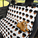 Rottweiler Face Pattern Print Pet Car Back Seat Cover