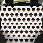 Rottweiler Face Pattern Print Pet Car Back Seat Cover