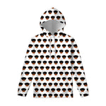 Rottweiler Face Pattern Print Pullover Hoodie
