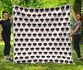 Rottweiler Face Pattern Print Quilt