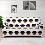Rottweiler Face Pattern Print Sofa Cover