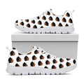 Rottweiler Face Pattern Print White Running Shoes