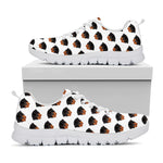 Rottweiler Face Pattern Print White Sneakers