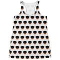 Rottweiler Face Pattern Print Women's Racerback Tank Top