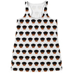 Rottweiler Face Pattern Print Women's Racerback Tank Top