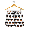 Rottweiler Face Pattern Print Women's Shorts