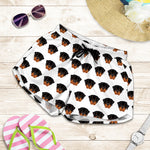 Rottweiler Face Pattern Print Women's Shorts