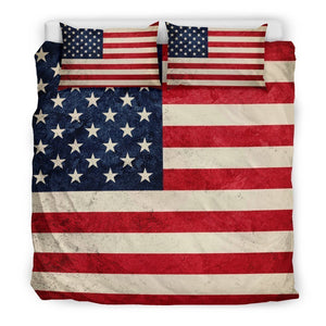 Rough American Flag Patriotic Duvet Cover Bedding Set GearFrost