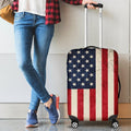 Rough American Flag Patriotic Luggage Cover
