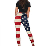 Rough American Flag Patriotic Women's Leggings GearFrost