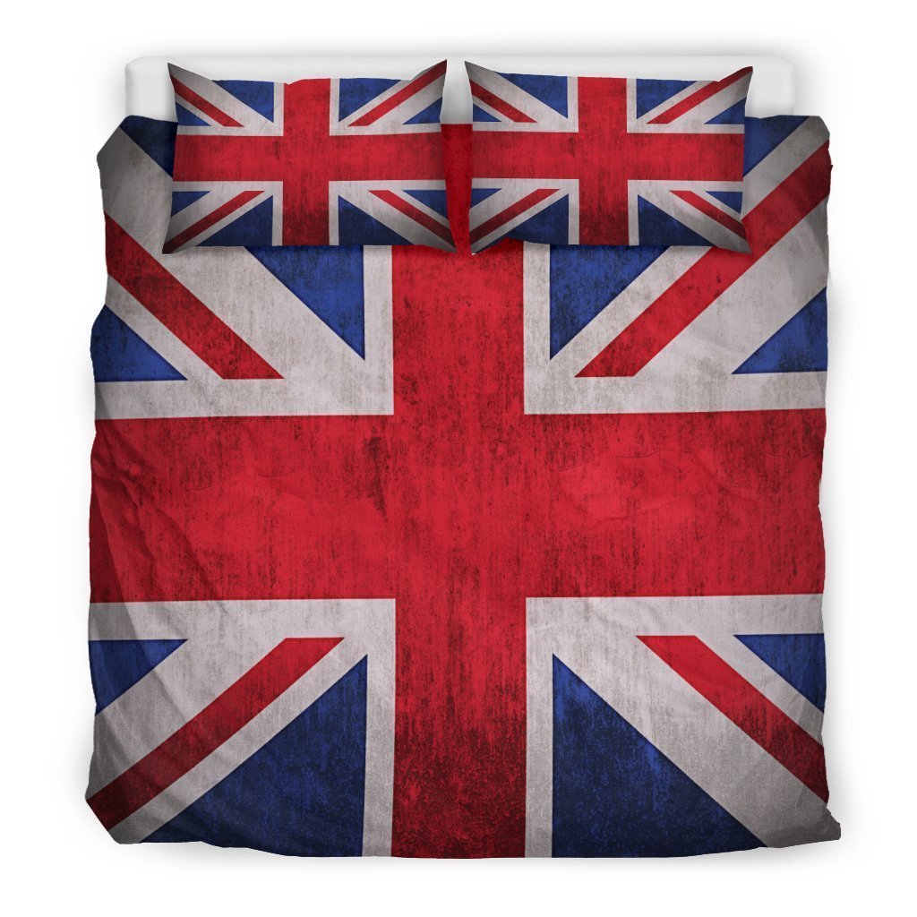 Rough Union Jack British Flag Print Duvet Cover Bedding Set GearFrost