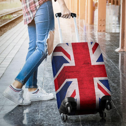 Rough Union Jack British Flag Print Luggage Cover GearFrost