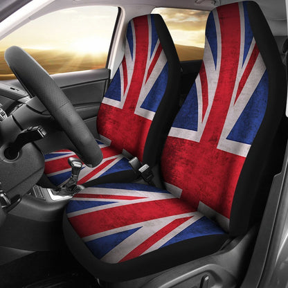 Rough Union Jack British Flag Print Universal Fit Car Seat Covers GearFrost