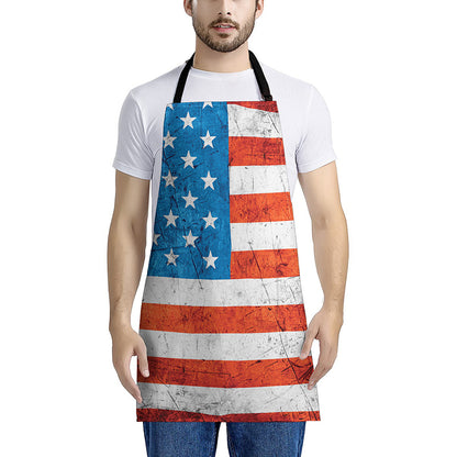 Rough USA Flag Print Apron