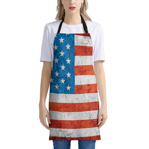 Rough USA Flag Print Apron