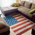 Rough USA Flag Print Area Rug