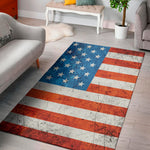 Rough USA Flag Print Area Rug