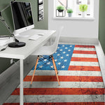 Rough USA Flag Print Area Rug