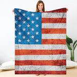 Rough USA Flag Print Blanket