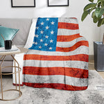 Rough USA Flag Print Blanket