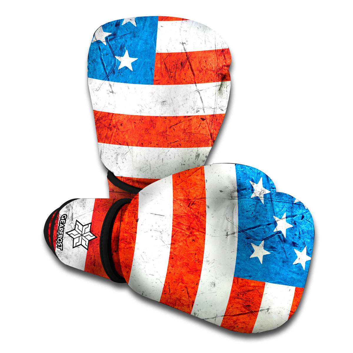 Rough USA Flag Print Boxing Gloves