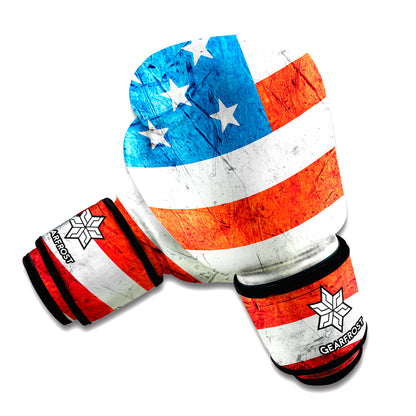 Rough USA Flag Print Boxing Gloves