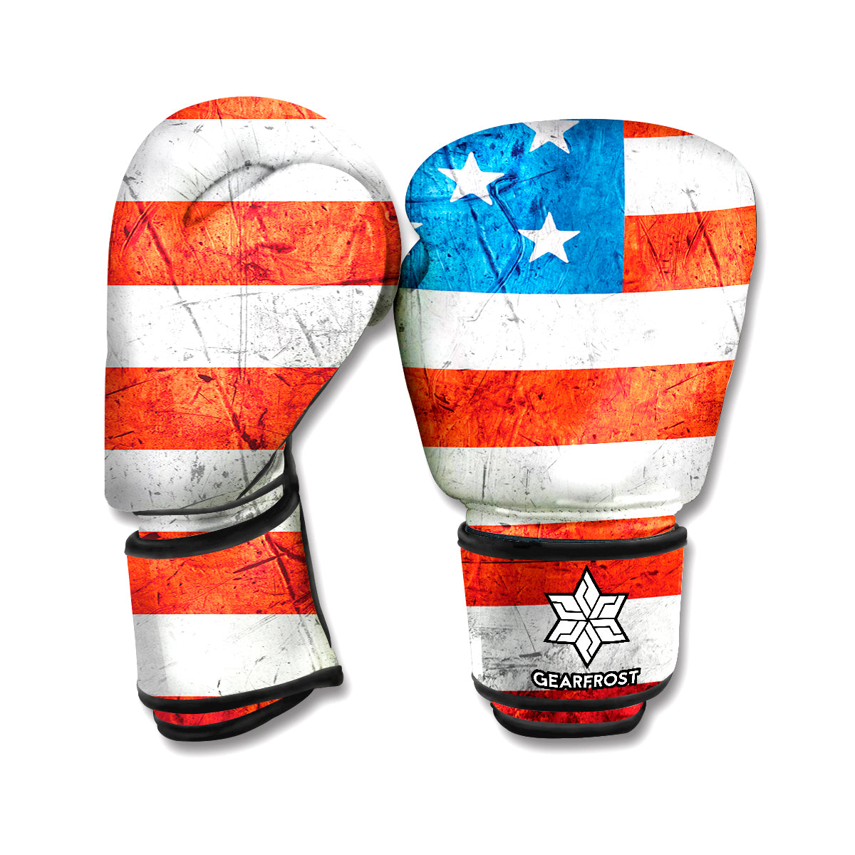 Rough USA Flag Print Boxing Gloves