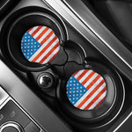 Rough USA Flag Print Car Coasters