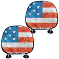 Rough USA Flag Print Car Headrest Covers