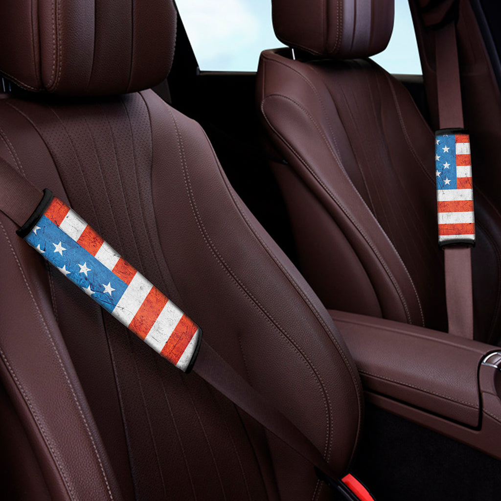 Rough USA Flag Print Car Seat Belt Covers