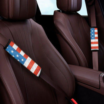 Rough USA Flag Print Car Seat Belt Covers
