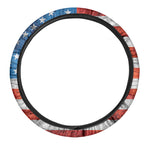 Rough USA Flag Print Car Steering Wheel Cover