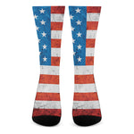 Rough USA Flag Print Crew Socks