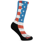 Rough USA Flag Print Crew Socks