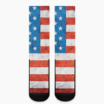 Rough USA Flag Print Crew Socks