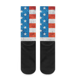 Rough USA Flag Print Crew Socks