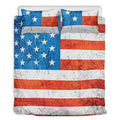 Rough USA Flag Print Duvet Cover Bedding Set