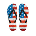 Rough USA Flag Print Flip Flops