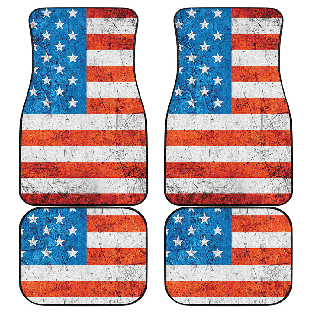 Rough USA Flag Print Front and Back Car Floor Mats