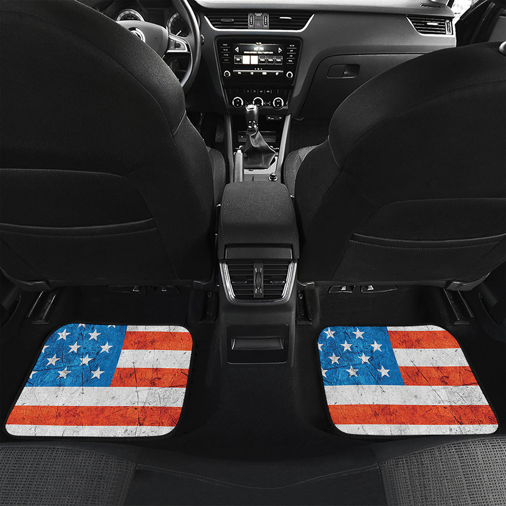 Rough USA Flag Print Front and Back Car Floor Mats