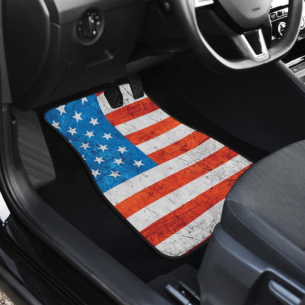 Rough USA Flag Print Front and Back Car Floor Mats