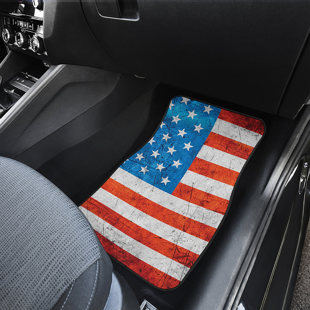 Rough USA Flag Print Front and Back Car Floor Mats