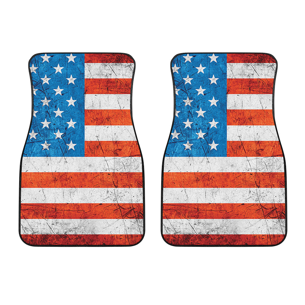 Rough USA Flag Print Front Car Floor Mats