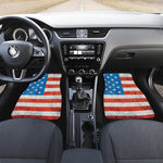 Rough USA Flag Print Front Car Floor Mats