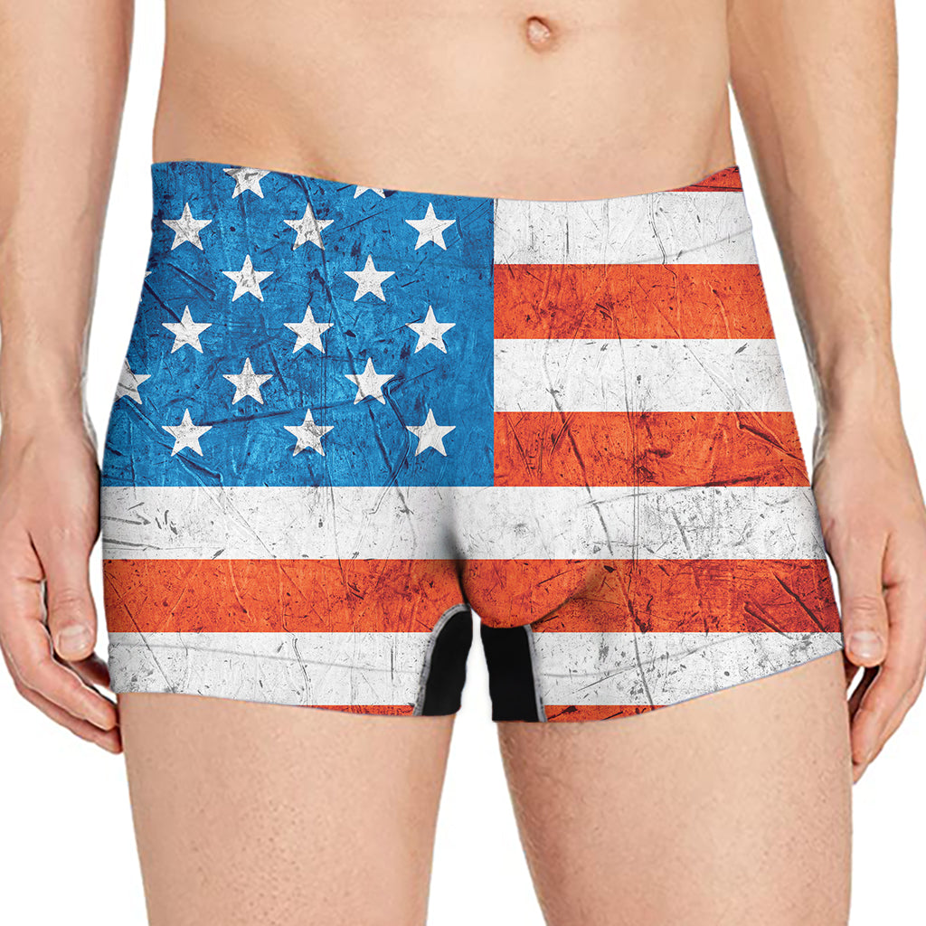 Rough USA Flag Print Men's Boxer Briefs