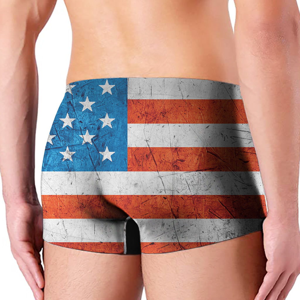 Rough USA Flag Print Men's Boxer Briefs