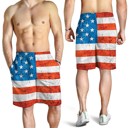 Rough USA Flag Print Men's Shorts