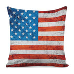 Rough USA Flag Print Pillow Cover
