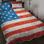 Rough USA Flag Print Quilt Bed Set